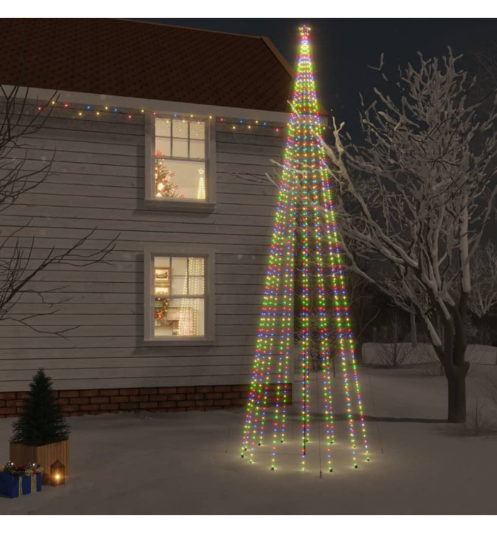 Sapin de Noël avec piquet 1134 LED Colorées 800 cm | Mobilier & Déco