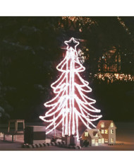 Arbre de Noël pliable avec LED Blanc chaud 87x87x93 cm | Mobilier & Déco