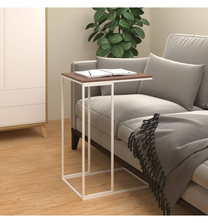 Table d'appoint Blanc 40x30x59 cm Bois d'ingénierie | Mobilier & Déco