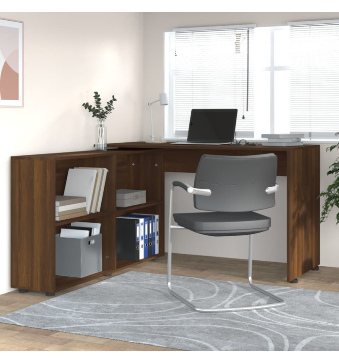 Bureau d'angle Chêne marron Bois d'ingénierie | Mobilier & Déco