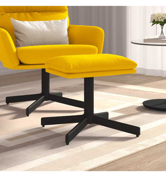 Repose-pied Jaune moutarde 60x60x36 cm Velours | Mobilier & Déco