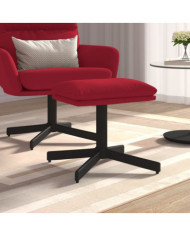 Repose-pied Rouge bordeaux 60x60x36 cm Velours | Mobilier & Déco