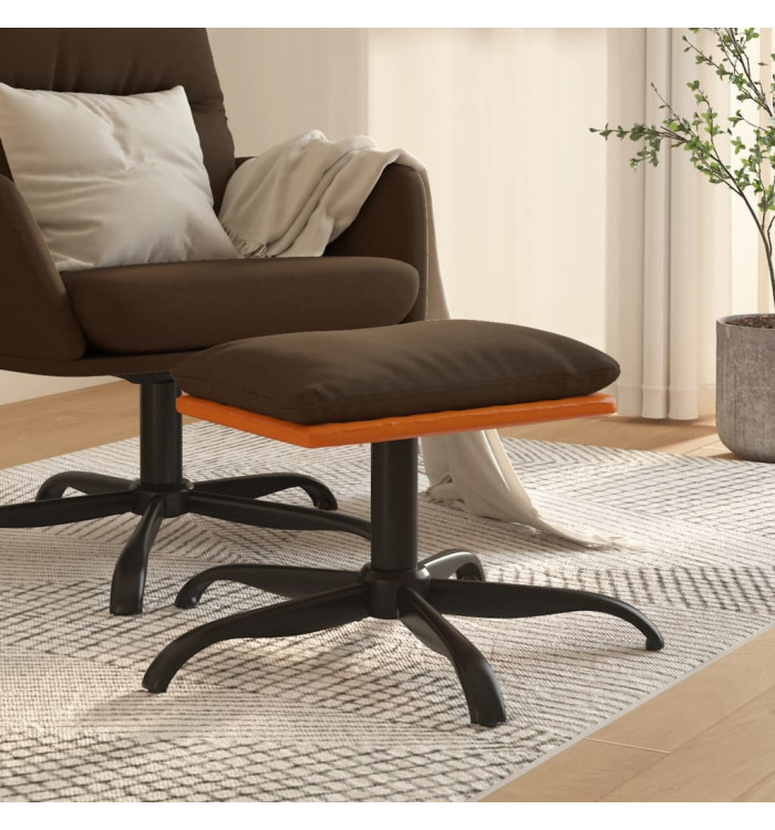 Repose-pied Marron 60x60x36 cm Tissu et similicuir | Mobilier & Déco