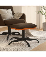 Repose-pied Marron 60x60x36 cm Tissu et similicuir | Mobilier & Déco
