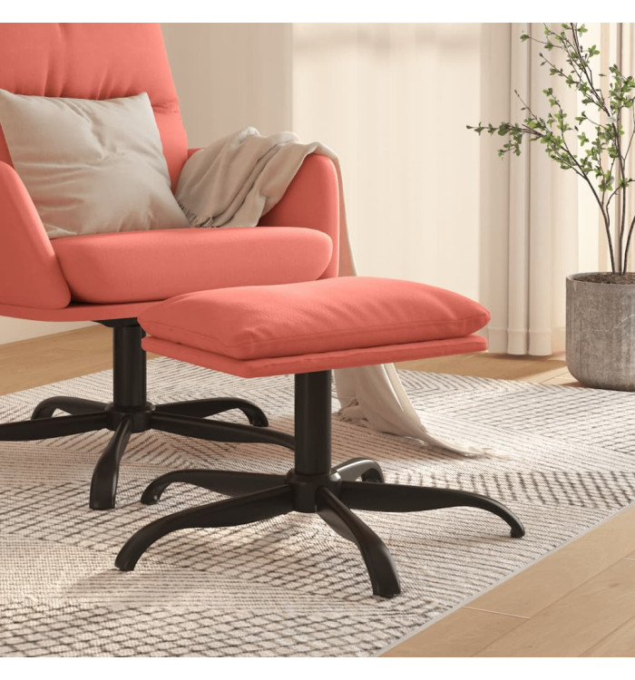 Repose-pied Rose 60x60x36 cm Velours | Mobilier & Déco