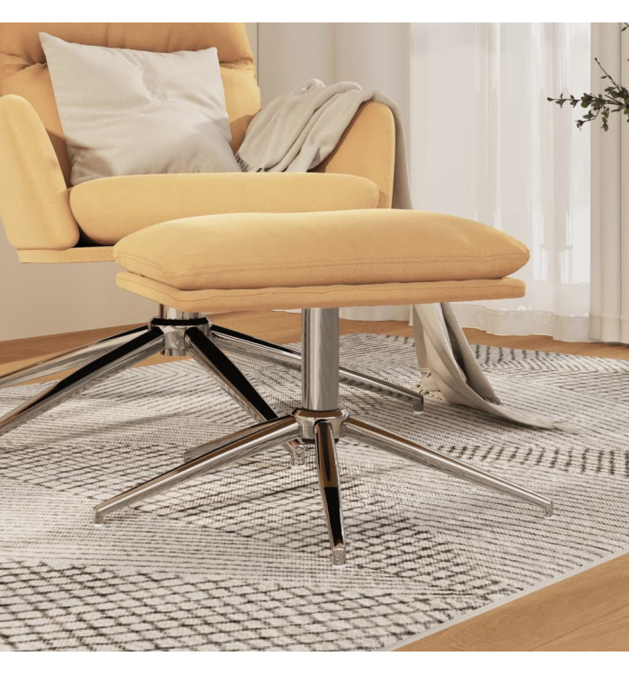 Repose-pied Crème 60x60x35 cm Tissu microfibre | Mobilier & Déco