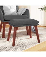 Repose-pied Gris foncé 45x29,5x35 cm Tissu | Mobilier & Déco