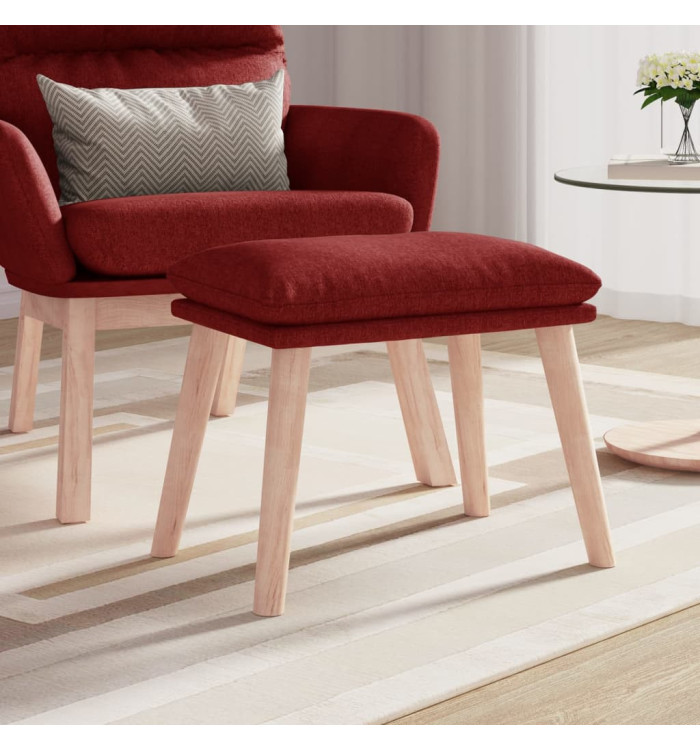 Repose-pied Rouge 45x29,5x35 cm Tissu | Mobilier & Déco