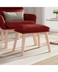 Repose-pied Rouge 45x29,5x35 cm Tissu | Mobilier & Déco