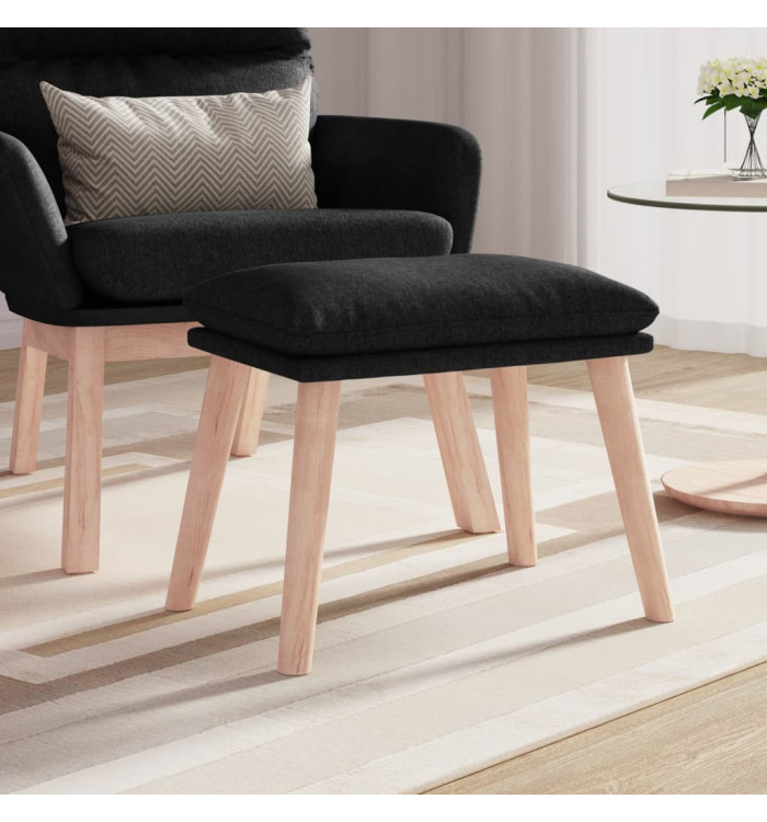 Repose-pied Noir 45x29,5x35 cm Tissu | Mobilier & Déco