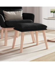 Repose-pied Noir 45x29,5x35 cm Tissu | Mobilier & Déco