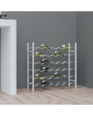 Casier à bouteilles pour 36 bouteilles Blanc Métal | Mobilier & Déco