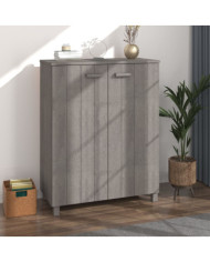 Armoire à chaussures HAMAR Gris clair 85x40x108 cm Pin massif | Mobilier & Déco