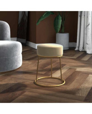 Tabouret rond Gris foncé Velours | Mobilier & Déco