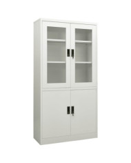 Armoire de bureau Gris clair 90x40x180 cm Acier | Mobilier & Déco