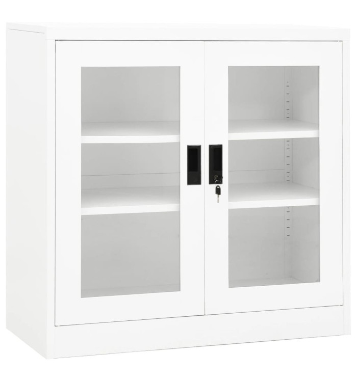 Armoire de bureau Blanc 90x40x90 cm Acier | Mobilier & Déco