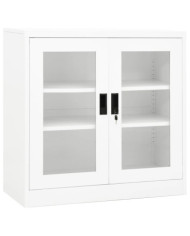 Armoire de bureau Blanc 90x40x90 cm Acier | Mobilier & Déco