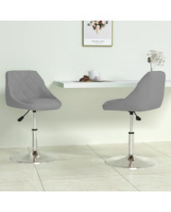 Chaises pivotantes à manger lot de 2 Gris clair Velours | Mobilier & Déco