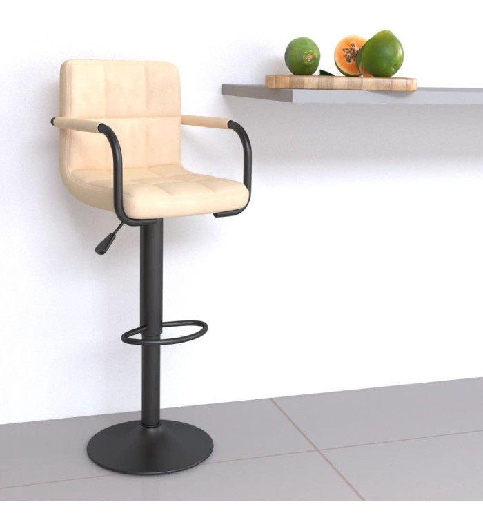 Tabouret de bar Crème Velours | Mobilier & Déco
