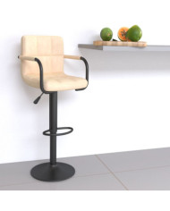 Tabouret de bar Crème Velours | Mobilier & Déco
