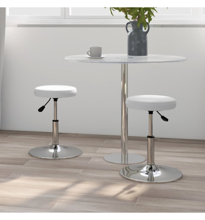 Chaises à manger lot de 2 blanc similicuir | Mobilier & Déco