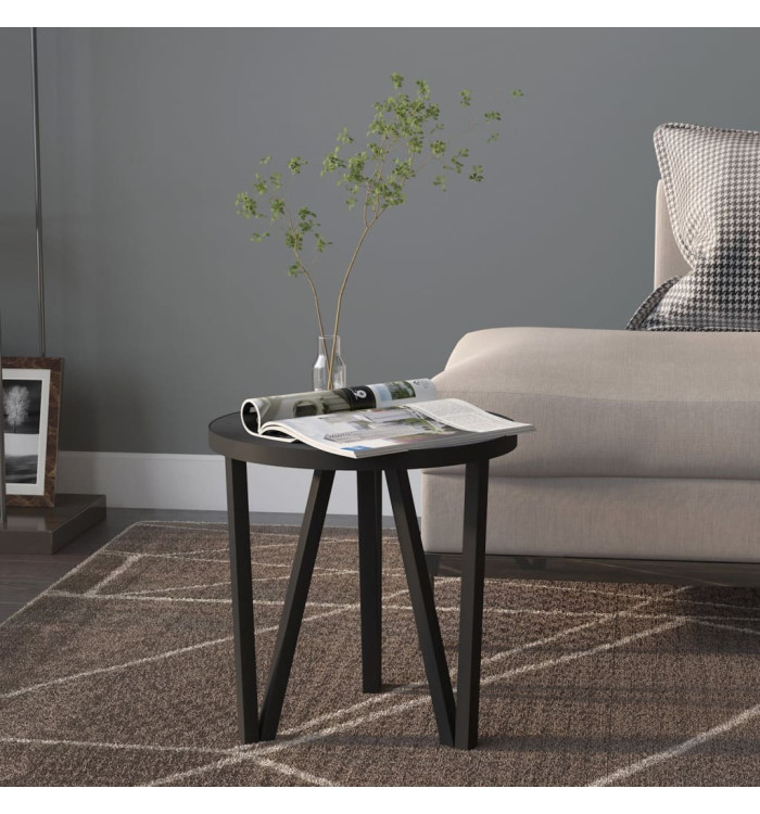 Table à thé Noir Ø35 cm MDF | Mobilier & Déco