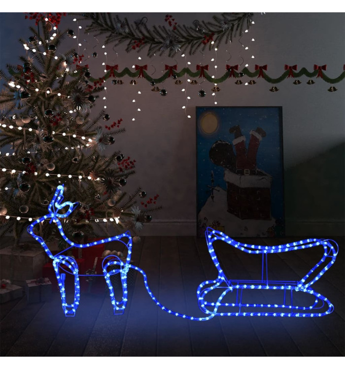 Décoration de Noël d'extérieur Renne et traîneau 252 LED | Mobilier & Déco