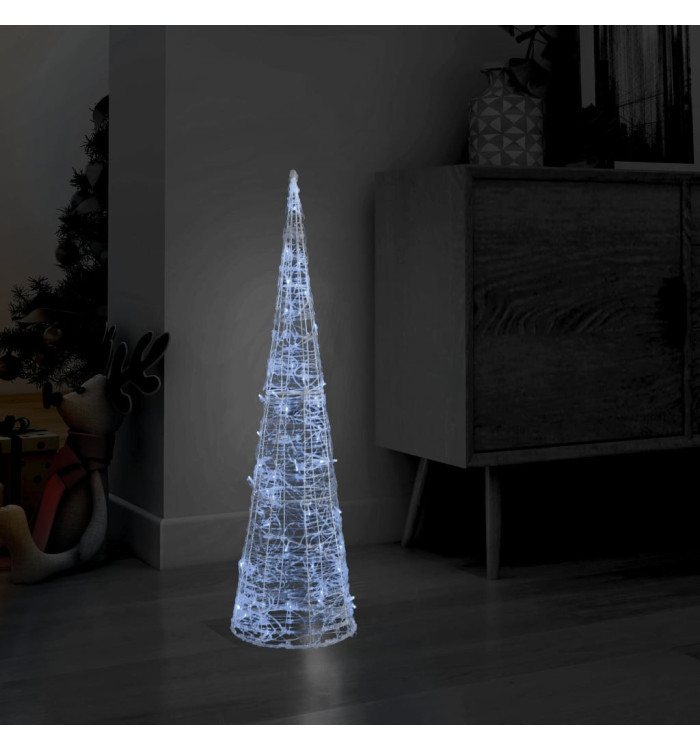 Cône lumineux décoratif pyramide LED Acrylique Blanc froid 90cm | Mobilier & Déco