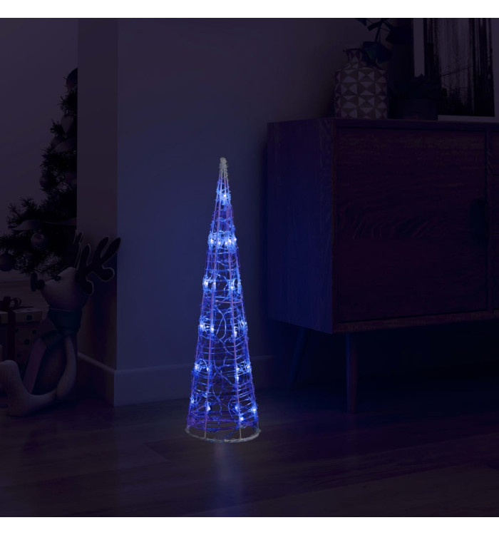 Cône lumineux décoratif pyramide à LED Acrylique Bleu 60 cm | Mobilier & Déco