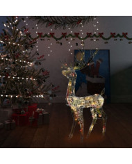 Renne de décoration de Noël Acrylique 140 LED colorées 120 cm | Mobilier & Déco