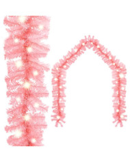 Guirlande de Noël avec lumières LED 5 m Rose | Mobilier & Déco