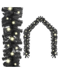Guirlande de Noël avec lumières LED 20 m Noir | Mobilier & Déco