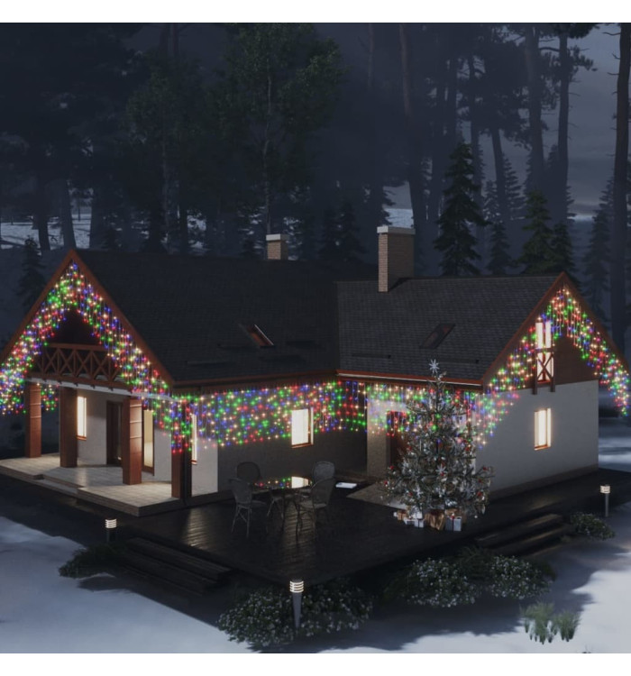 Rideau lumineux à glaçons LED 10m 400LED Multicolore 8fonctions | Mobilier & Déco