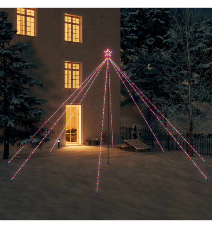 Sapin de Noël à LED Int/Extérieur 800 LED colorées 5 m | Mobilier & Déco
