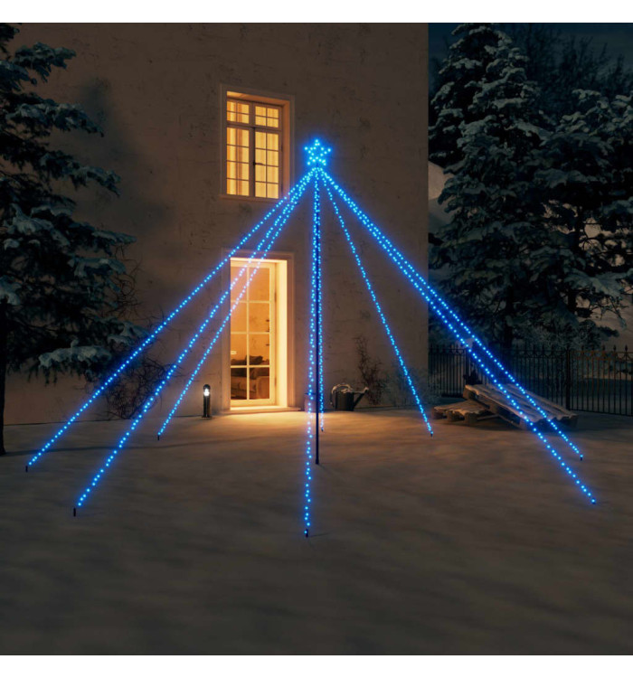 Sapin de Noël à LED Intérieur/Extérieur 576 LED bleu 3,6 m | Mobilier & Déco