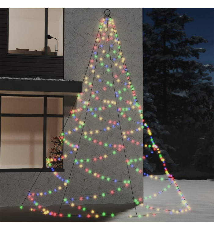 Arbre mural avec crochet métallique 720 LED colorées 5 m | Mobilier & Déco