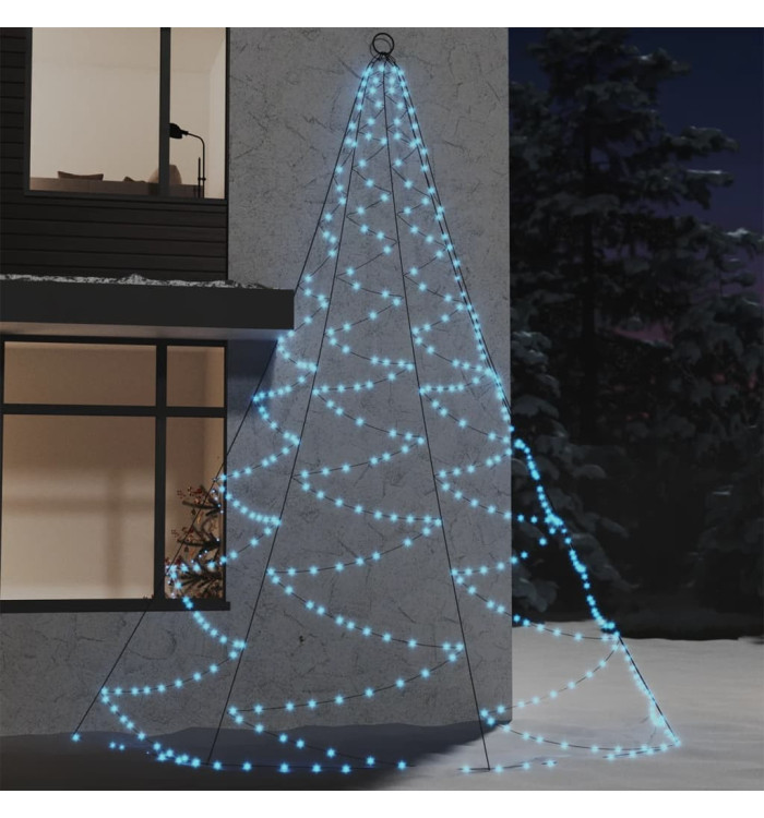 Arbre mural avec crochet métallique 720 LED Blanc froid 5 m | Mobilier & Déco