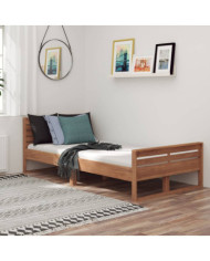 Cadre de lit Bois de teck massif 100x200 cm | Mobilier & Déco