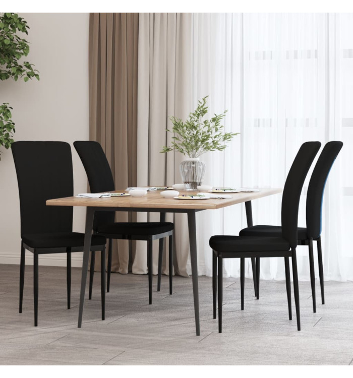 Chaises à manger lot de 4 Noir Velours | Mobilier & Déco