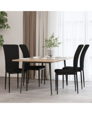 Chaises à manger lot de 4 Noir Velours | Mobilier & Déco