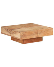 Table basse 80x80x28 cm Bois d'acacia massif | Mobilier & Déco