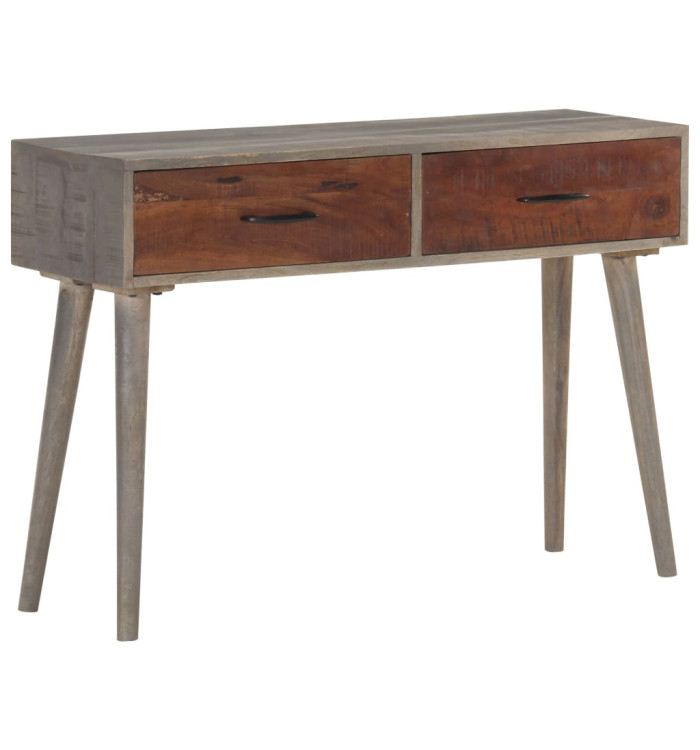 Table console Gris 110x35x75 cm Bois de manguier massif brut | Mobilier & Déco