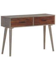 Table console Gris 110x35x75 cm Bois de manguier massif brut | Mobilier & Déco