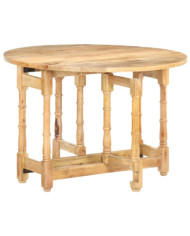 Table à manger Rond 110x76 cm Bois de manguier massif | Mobilier & Déco