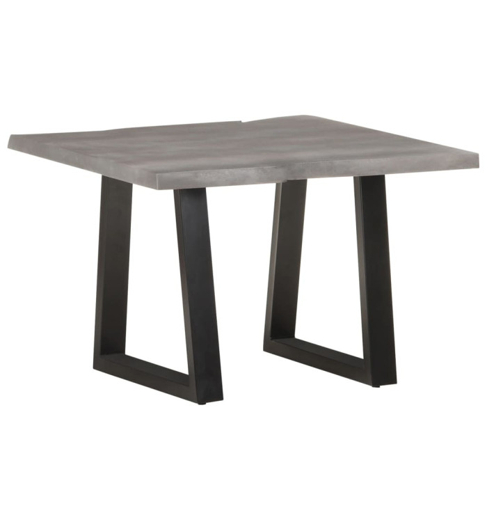 Table basse avec bord naturel 60x60x40 cm Bois d'acacia massif | Mobilier & Déco