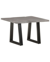 Table basse avec bord naturel 60x60x40 cm Bois d'acacia massif | Mobilier & Déco