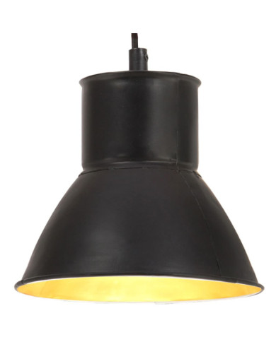 Lampe suspendue 25 W Noir Rond 17 cm E27 | Mobilier & Déco