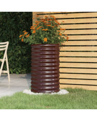 Jardinière de jardin Acier enduit de poudre 40x40x68 cm Marron | Mobilier & Déco