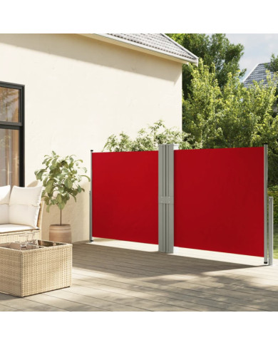 Auvent latéral rétractable Rouge 140x1200 cm | Mobilier & Déco