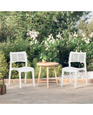 Chaises de jardin lot de 2 Blanc Polypropylène | Mobilier & Déco